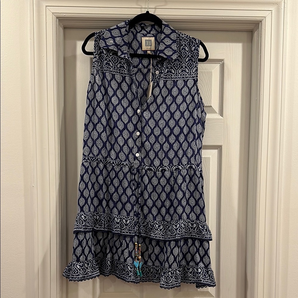 NEVER WORN! BELL by Alicia Bell blue patterned dress